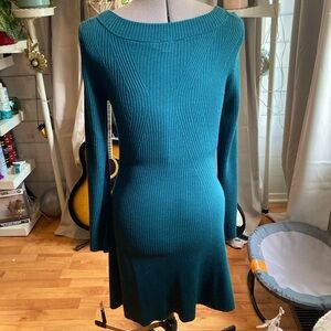 Knit a-line sweater dress